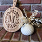 Round Monogram Board with Handle