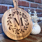 Round Monogram Board with Handle