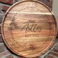 Round Acacia Personalized Tray