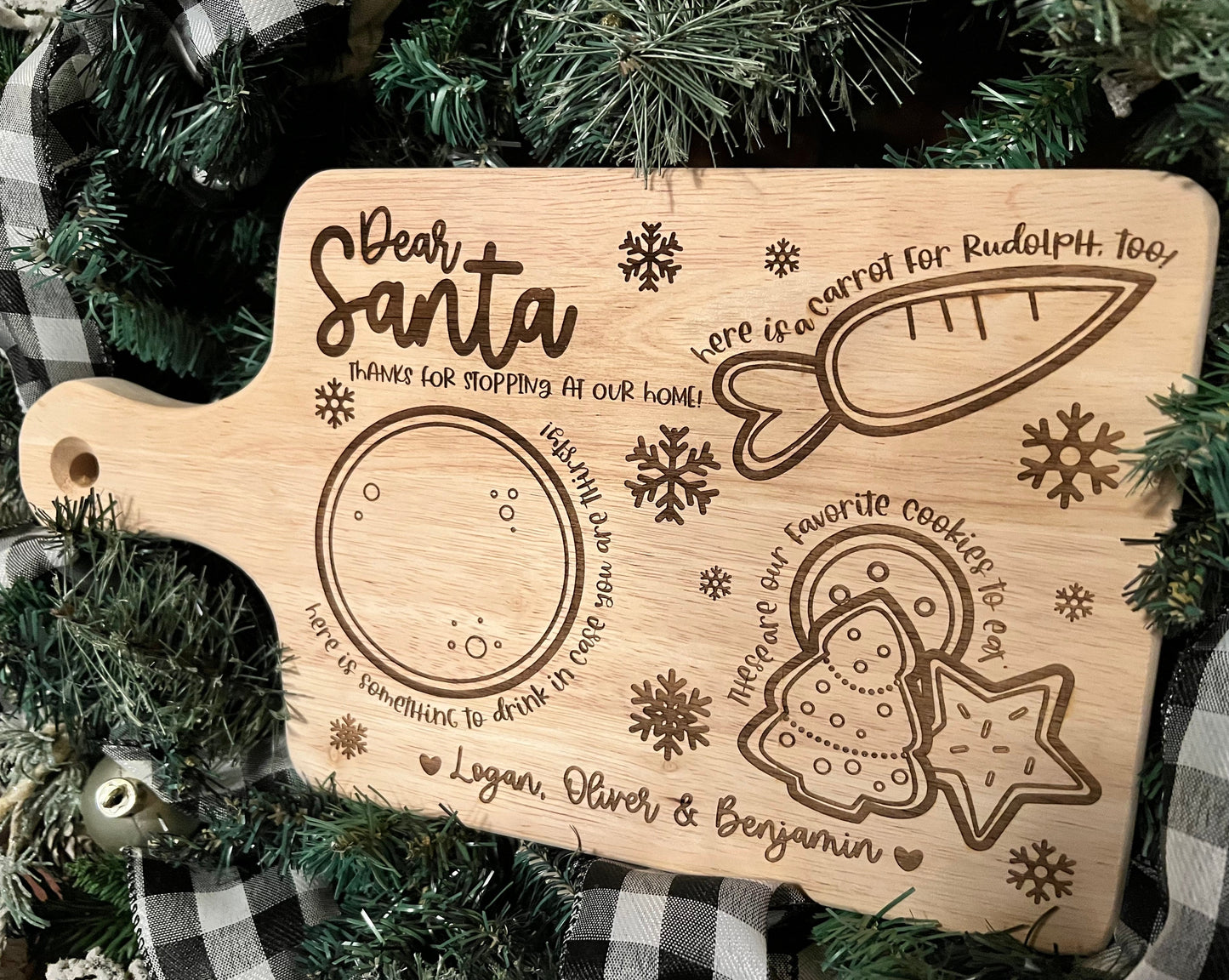 Personalized Santa Cookie Tray