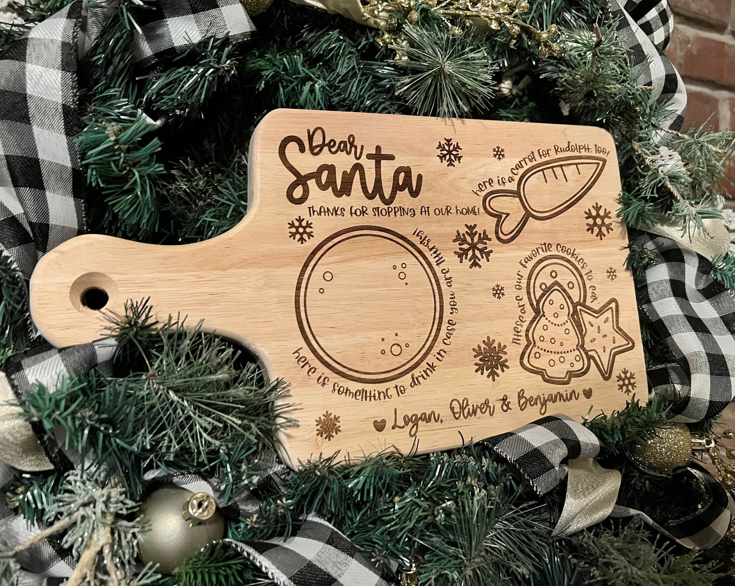 Personalized Santa Cookie Tray