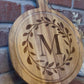 Round Monogram Board with Handle